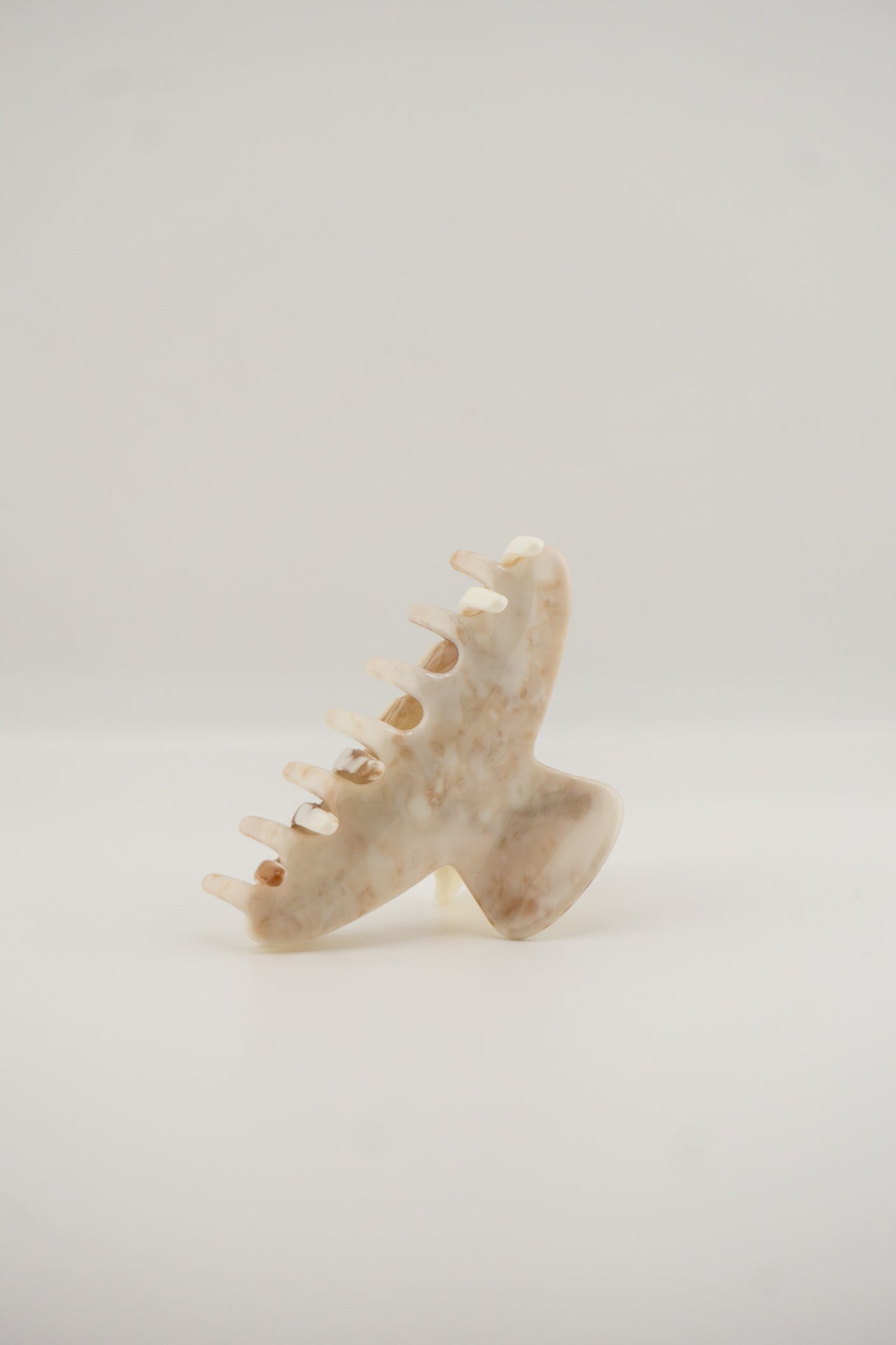 Marbled Ivory Claw Clips