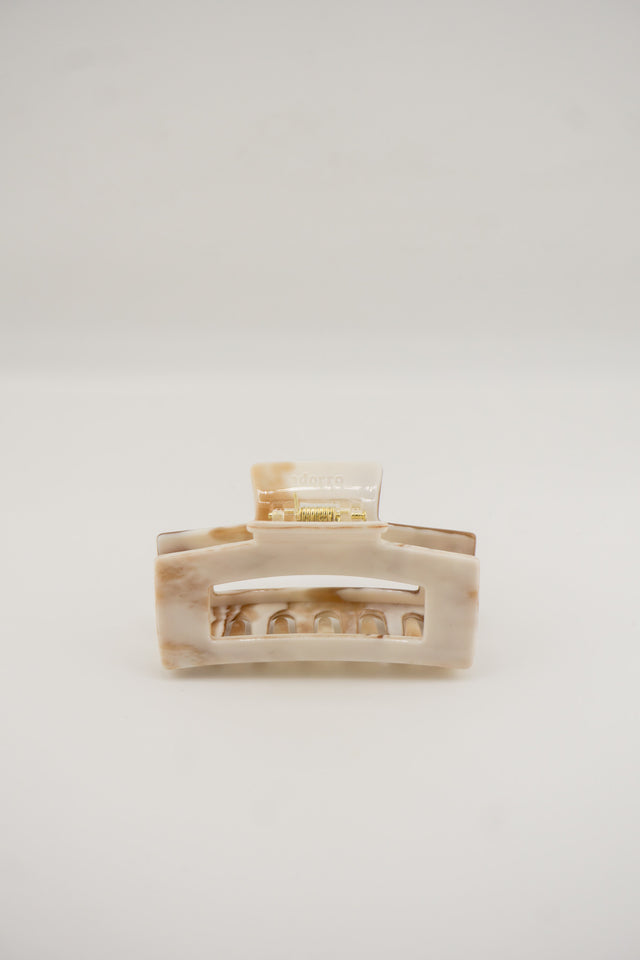Marbled Ivory Claw Clips