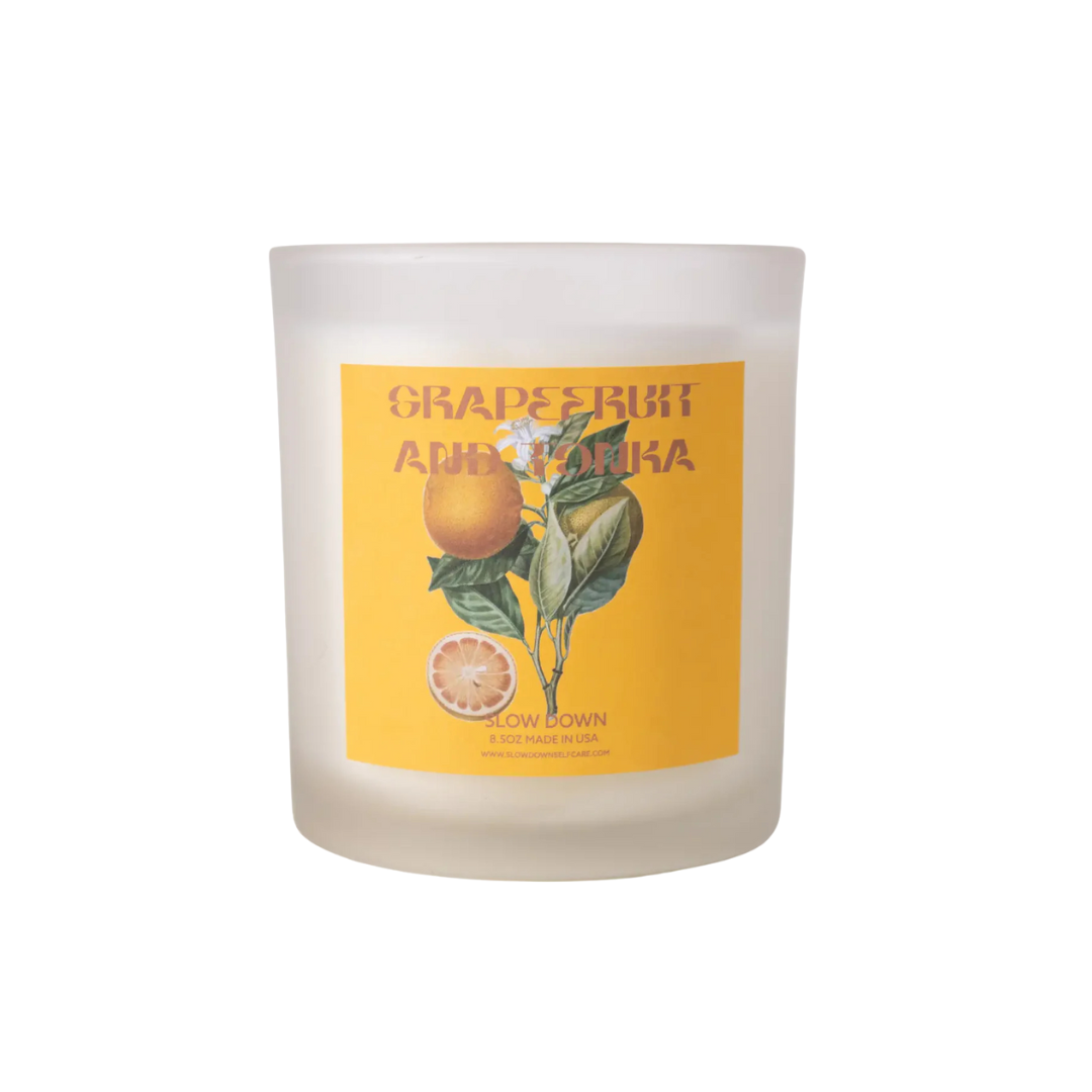 COCONUT WAX CANDLE | GRAPEFRUIT + TONKA